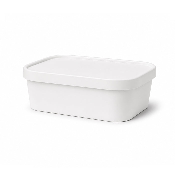 White Rectangular Paper Containers with Paper PP Lids 500ml to 1000ml