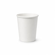 A plain white paper cup