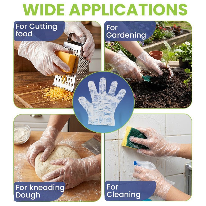 SNH Wrapped PE Gloves Disposable Food Handling - SNH Packing