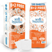 Soft & Hygienic Toilet Roll Tissue 120 Sheets 10 Rolls 2 Ply - SNH Packing