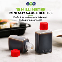 Soy Sauce Bottle 15ML Disposable Mini Sauce Container - SNH Packing