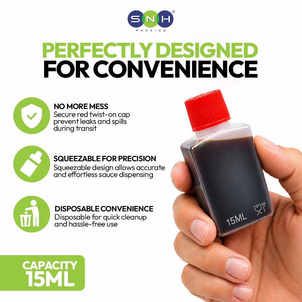 Soy Sauce Bottle 15ML Disposable Mini Sauce Container - SNH Packing