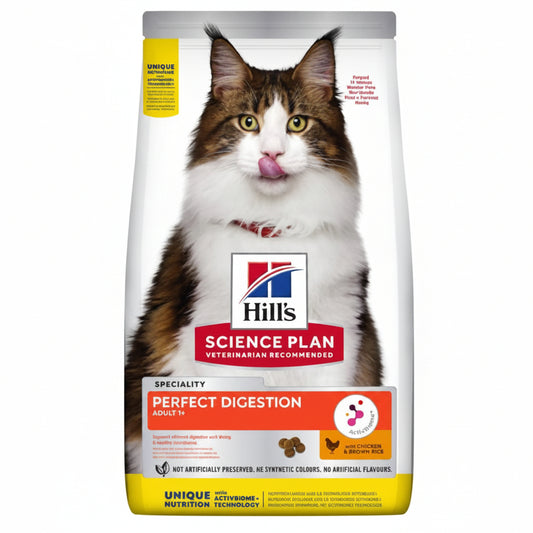 Hillâ€™s Science Plan Perfect Digestion Adult 1+ Cat Food with Chicken & Brown Rice (1.5kg)