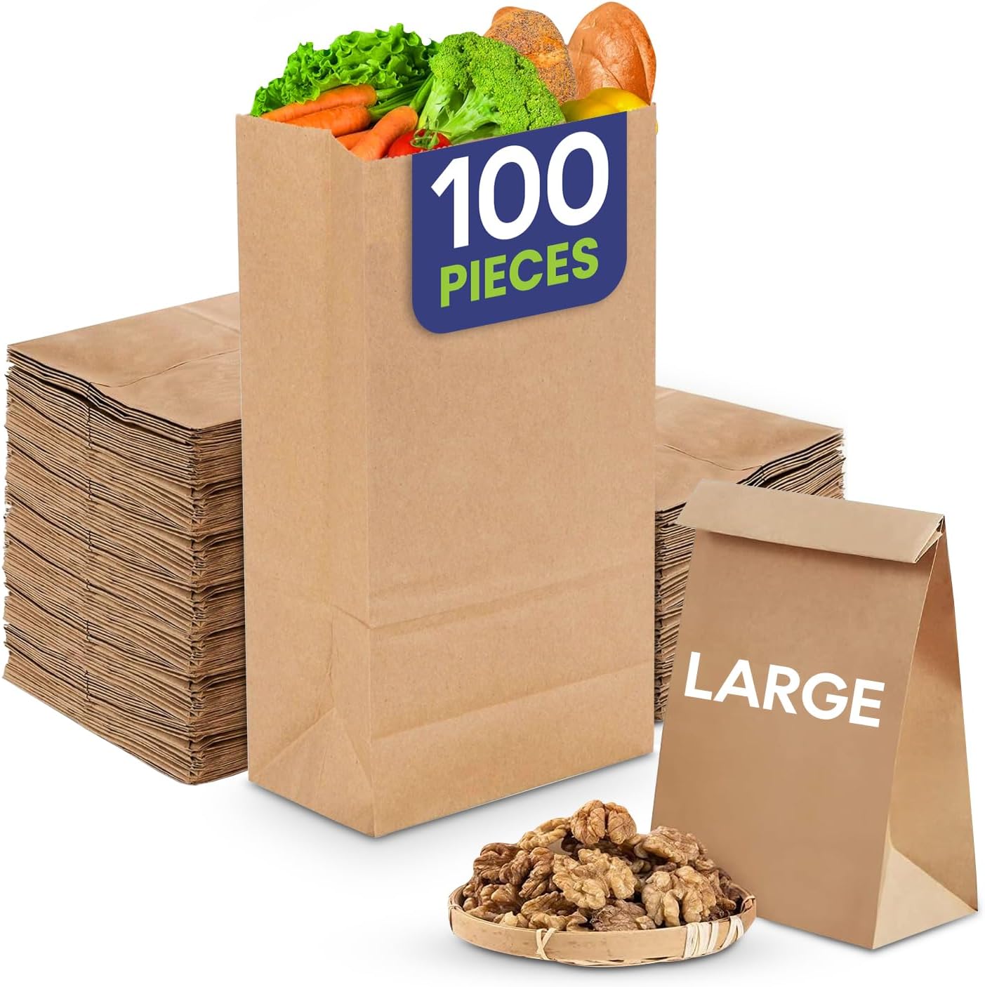 Square Bottom Paper Bags – Kraft Takeaway - SNH Packing