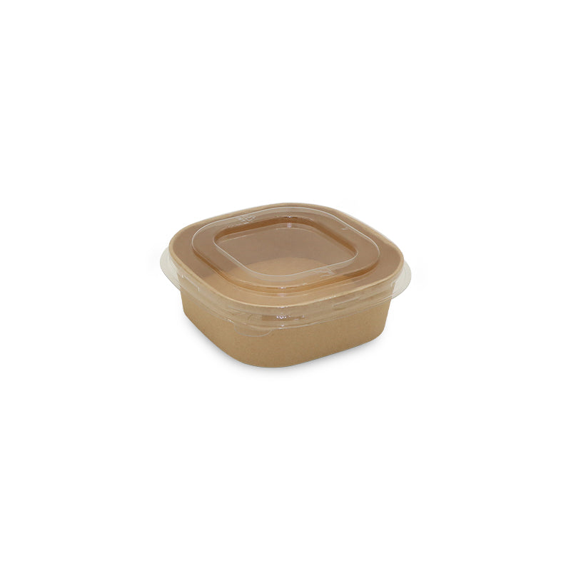 Brown food container with a lid