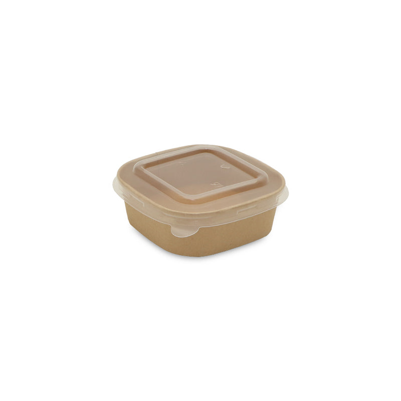 Brown food container with a lid