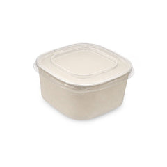 Square White Salad Bowl with PET Lid 400ml to 1200ml - SNH Packing