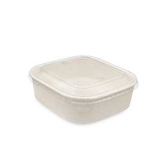 Square White Salad Bowl with PET Lid 400ml to 1200ml - SNH Packing