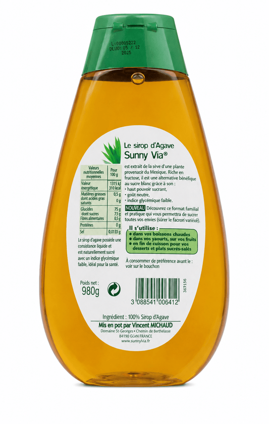 Sunny Bio Organic Agave Syrup 980gm - SNH Packing