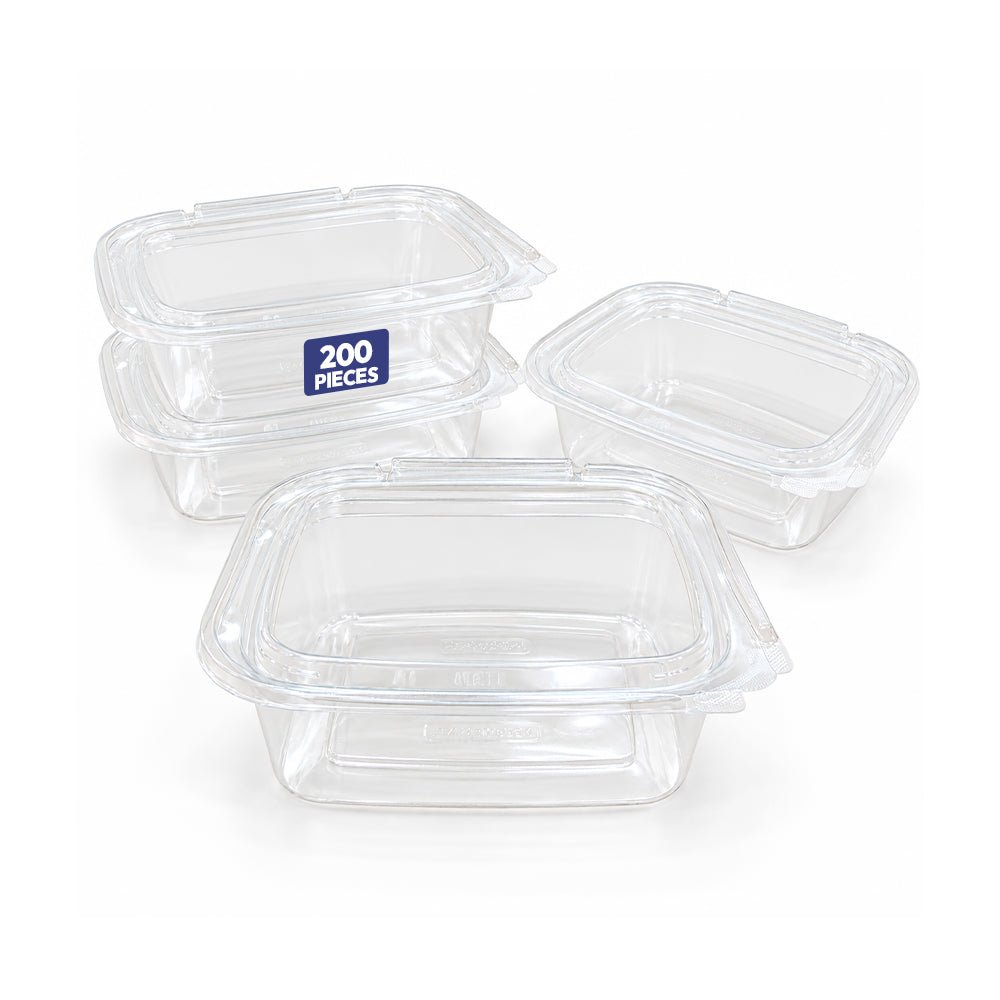 Tamper-Evident Square PET Container 28 oz - 200 Pcs - SNH Packing