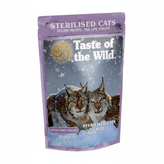 Taste of the Wild Sterilised Cat PatÃ© â€“ 85g - SNH Packing