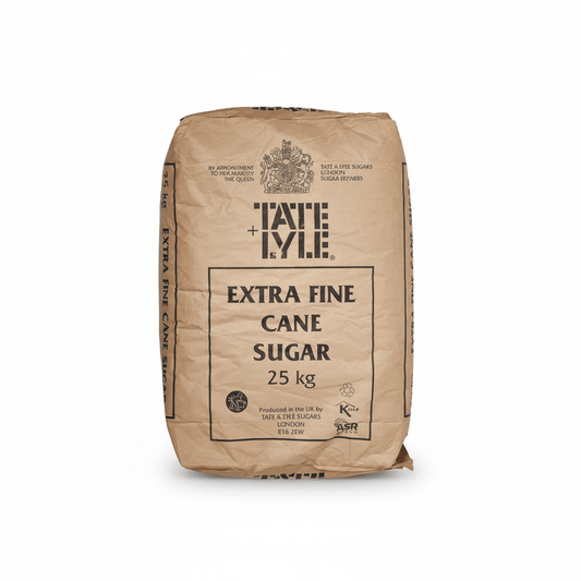 Tate & Lyle Caster Sugar 25KG Bag (Fine Baking Sugar) - SNH Packing