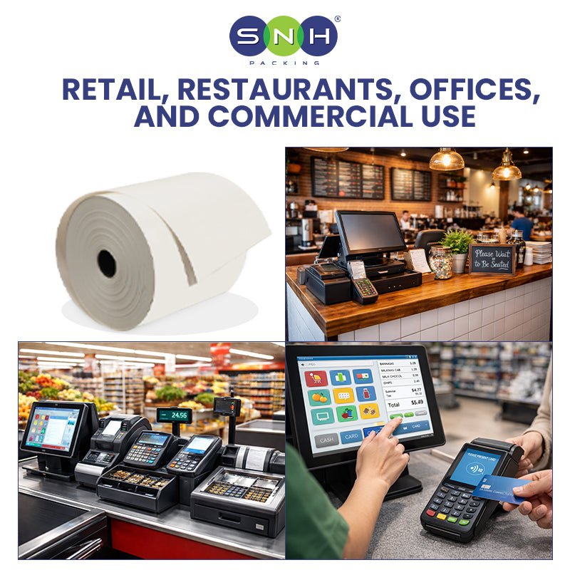 Thermal Paper Rolls | POS & Receipt Paper - SNH Packing