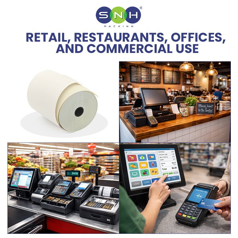 Thermal Paper Rolls | POS & Receipt Paper - SNH Packing