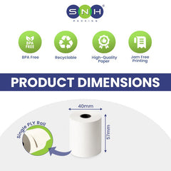 Thermal Paper Rolls POS Receipt Paper 57x40MM to 80x80MM - SNH Packing
