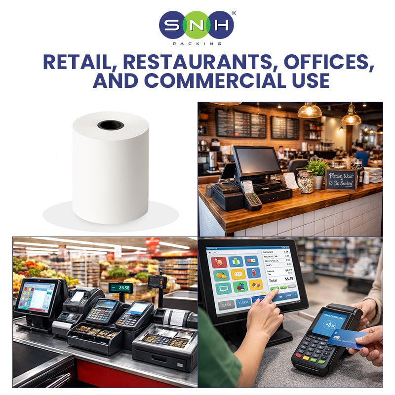 Thermal Paper Rolls | POS & Receipt Paper - SNH Packing