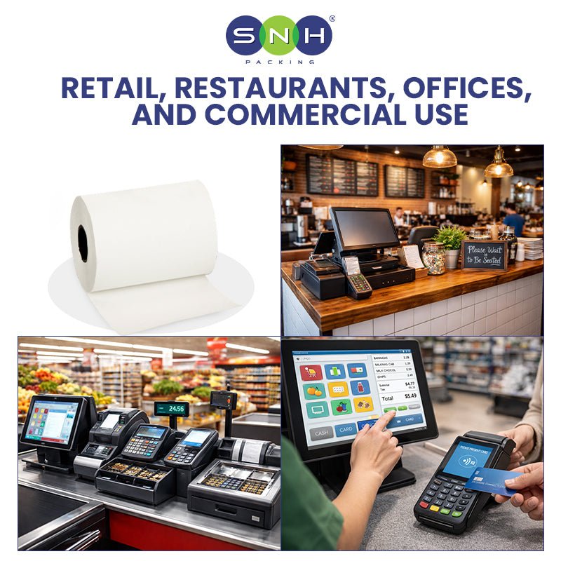 Thermal Paper Rolls | POS & Receipt Paper - SNH Packing