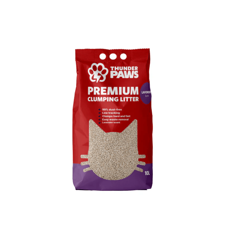 Thunder Paws Advance Care Lavender Clumping Cat Litter 10L - SNH Packing