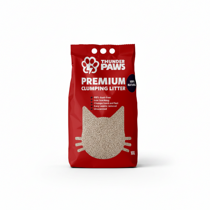 Thunder Paws Premium Hard Clumping Clay Cat Litter 10 L