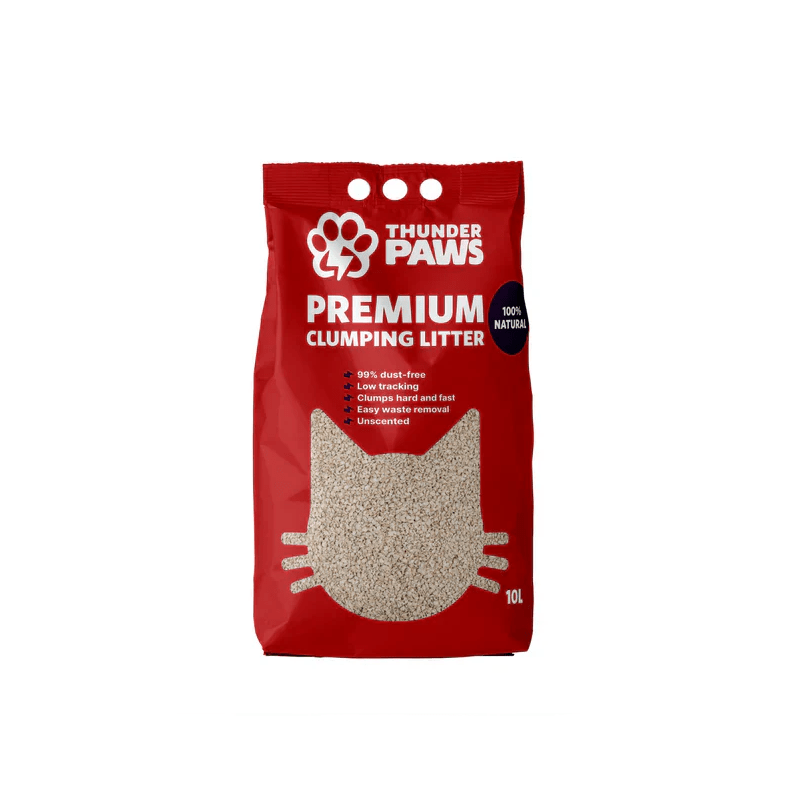 Thunder Paws Premium Hard Clumping Clay Cat Litter 10 L - SNH Packing