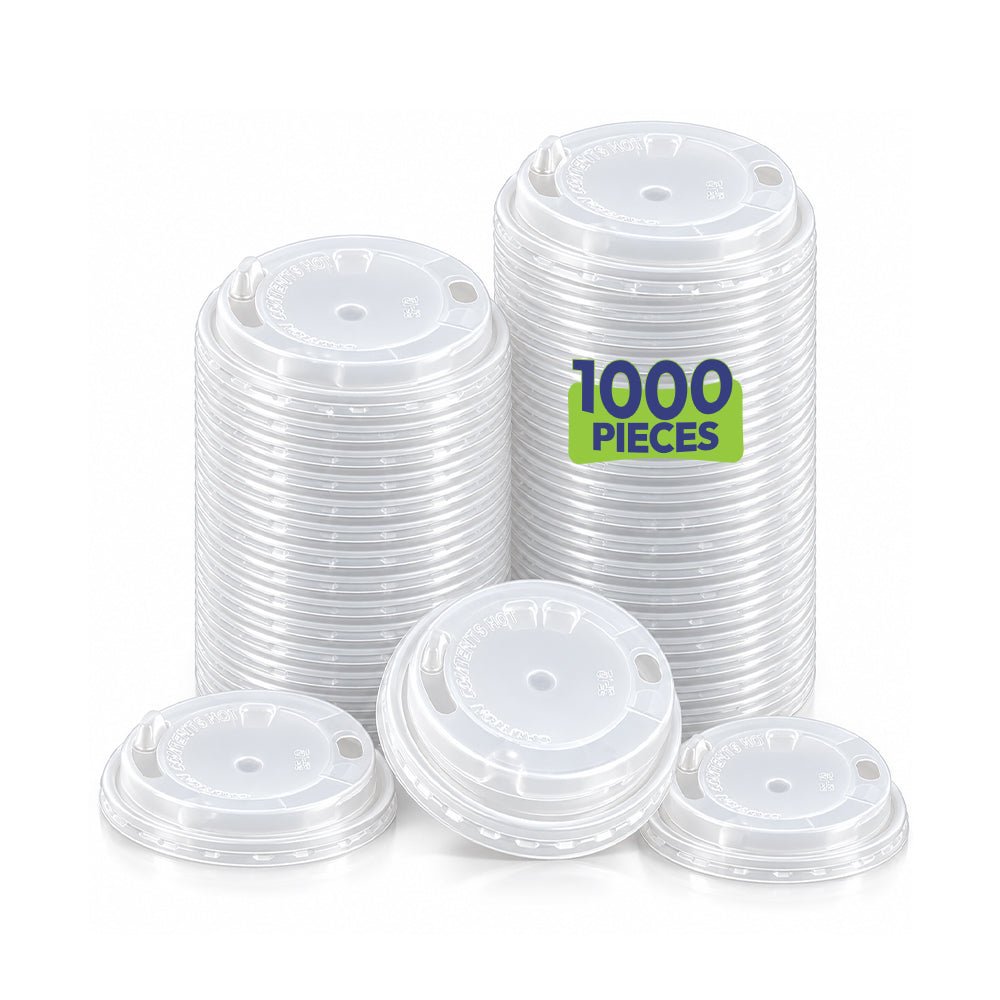 Transparent Plastic Lids for Paper Cup 90mm 1000 Pcs - SNH Packing
