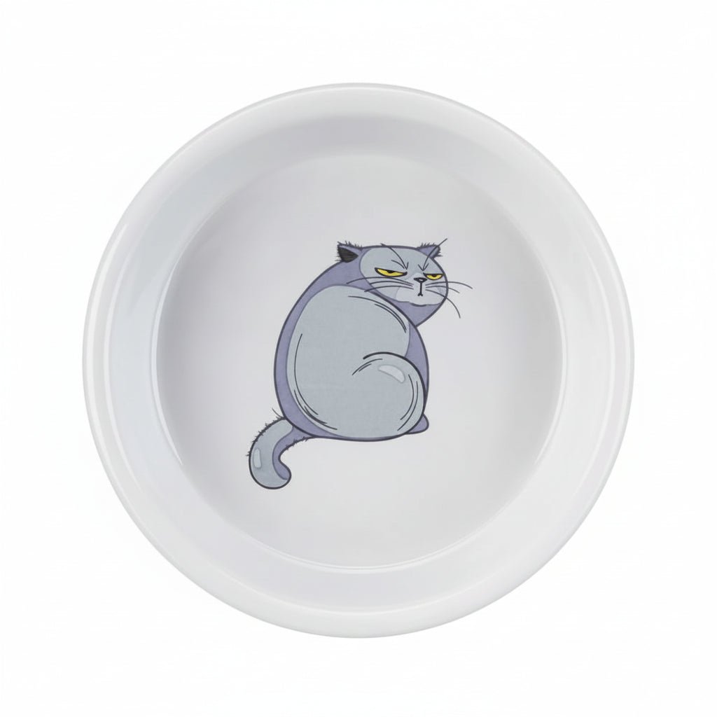 Trixie Ceramic Bowl with Motif GREY 13CM - SNH Packing