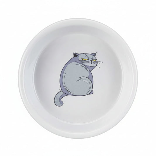 Trixie Ceramic Bowl with Motif GREY 13CM - SNH Packing