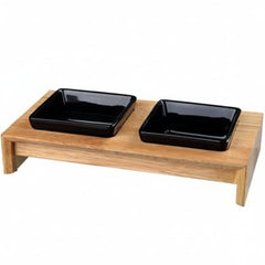 Trixie Ceramic Bowls on Wood for Dogs - 2X200ML - SNH Packing