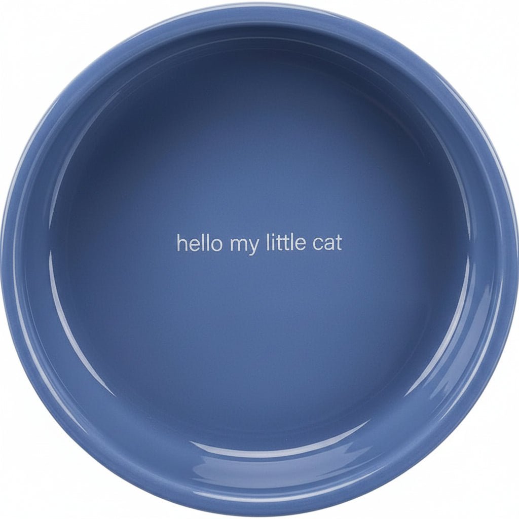 Trixie Ceramic Cat Bowl for Short-Nosed Breeds - BLUE/300ML - SNH Packing