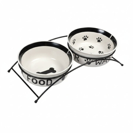 Trixie Ceramic Eat on Feet Set for Dogs - 1.6L - SNH Packing