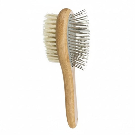 Trixie Double Sided Bamboo Brush for Dogs & Cats 5X19CM - SNH Packing