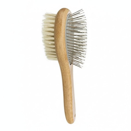 Trixie Double Sided Bamboo Brush for Dogs & Cats - 6X22CM - SNH Packing