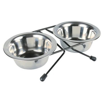 Trixie Eat on Feet Stainless Steel Bowl Set for Dogs 2X2.8L - SNH Packing