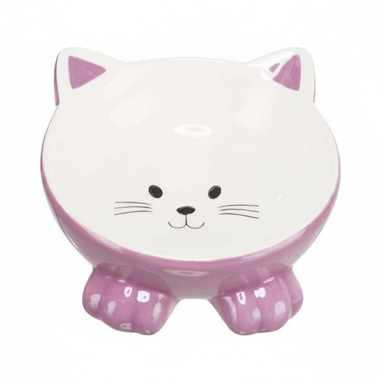 Trixie Elevated Ceramic Ergonomic Cat Bowl BERRY - 14CM - SNH Packing