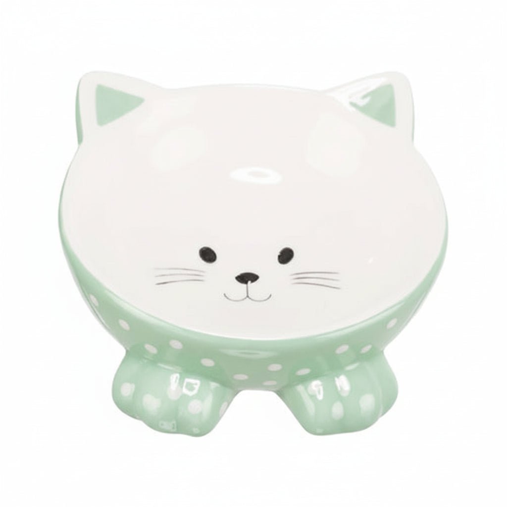 Trixie Elevated Ceramic Ergonomic Cat Bowl MINT - 14CM - SNH Packing