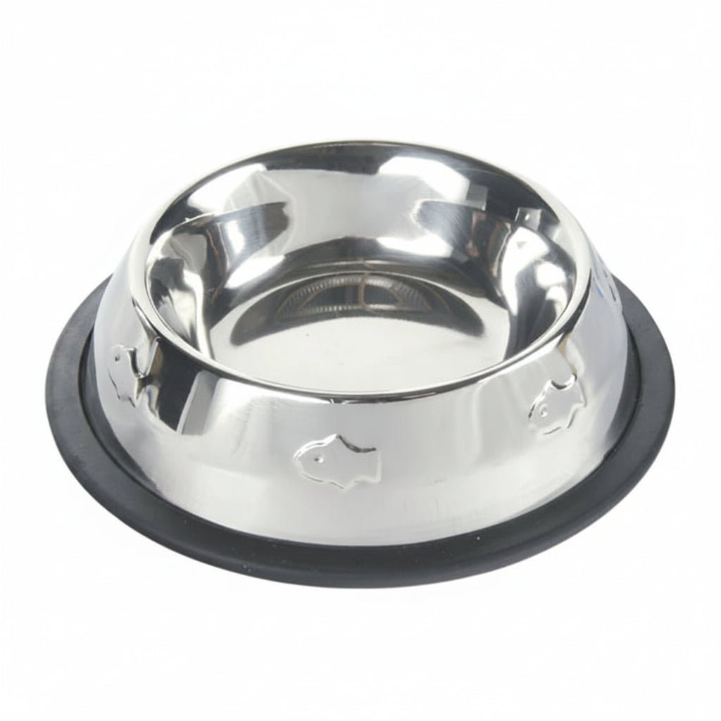 Trixie Fish Print Embossed Stainless Steel Bowl for Cats - 200ML - SNH Packing