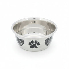 Trixie Paw & Heart Design Stainless Steel Bowl for Dogs - 1L - SNH Packing