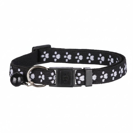 Trixie Paw Motif Elastic Cat Collar BLACK - SNH Packing