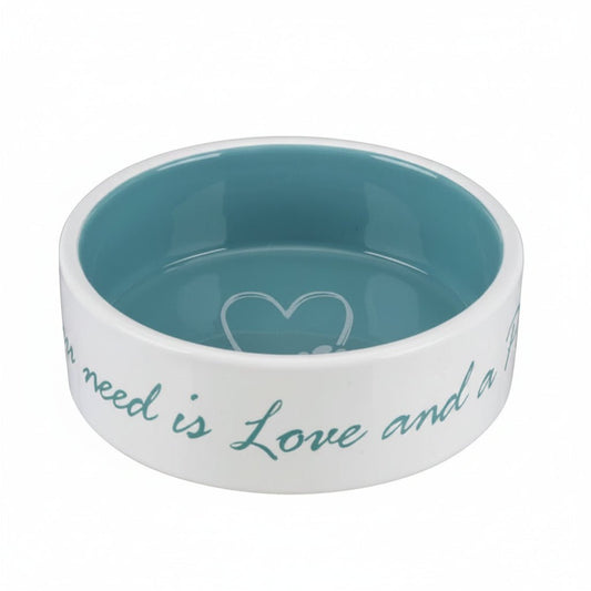 Trixie Pet's Home Ceramic Bowl for Dogs BLUE - 300ML - SNH Packing