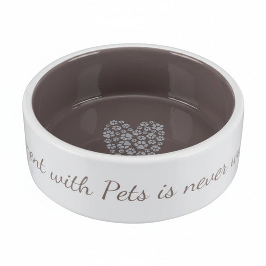 Trixie Pet's Home Ceramic Bowl for Dogs TAUPE - 300ML - SNH Packing