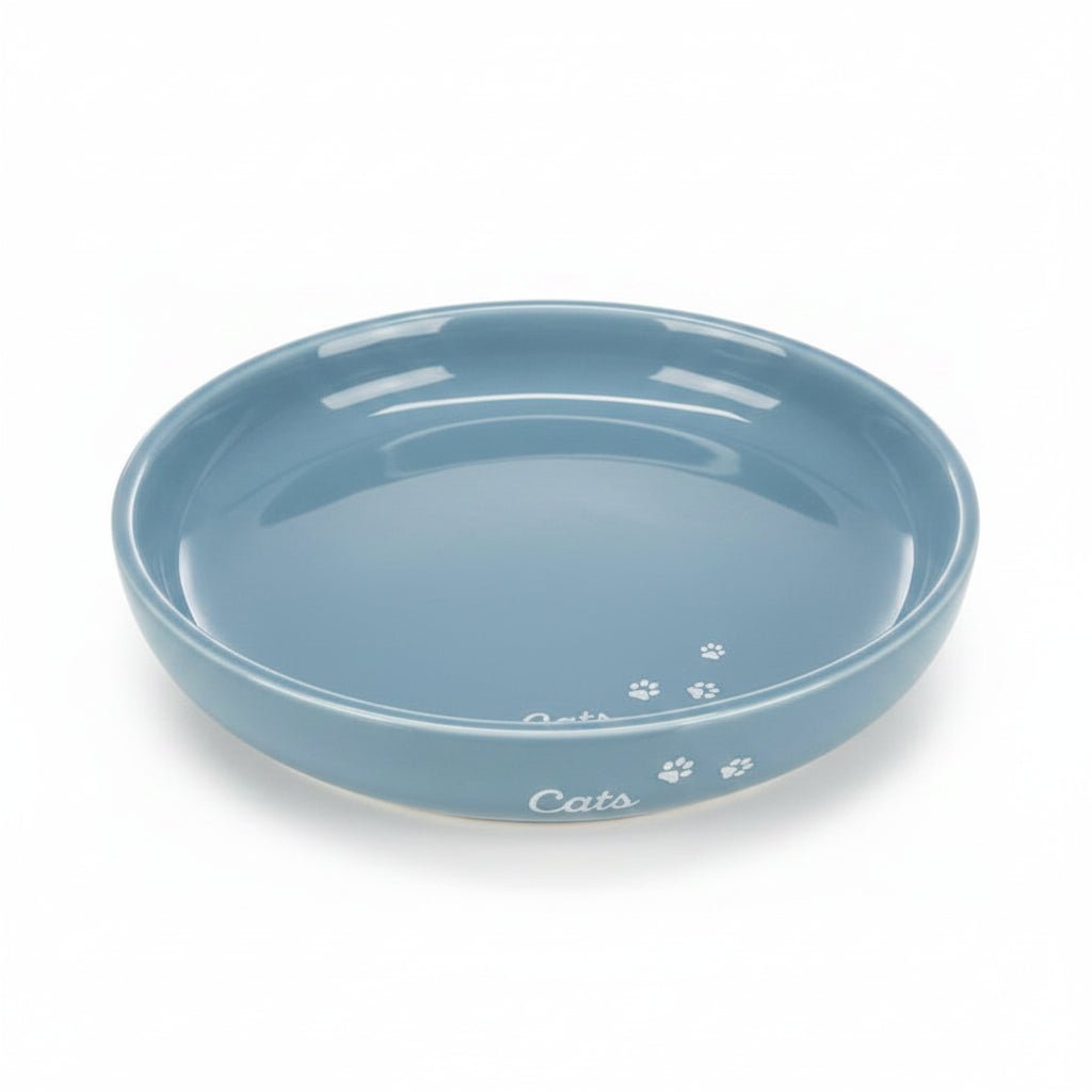 Trixie XXL Ceramic Bowl Shallow Version for Cats BLUE - 18CM - SNH Packing