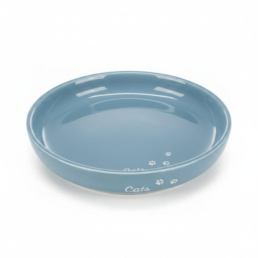 Trixie XXL Ceramic Bowl Shallow Version for Cats BLUE - 18CM - SNH Packing