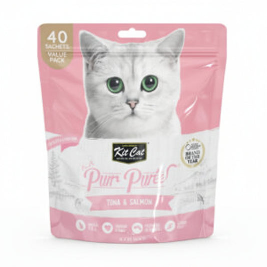 Kit Cat Purr Puree Tuna & Salmon (40 Sachets Value Pack)