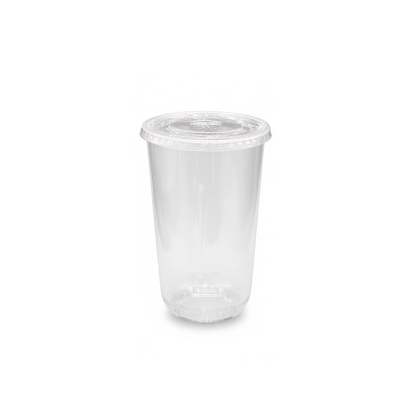 U-Shaped RPET Cups With Lid 92mm- Disposable Cold Drink Cups - SNH Packing