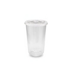 U-Shaped RPET Cups With Lid 92mm- Disposable Cold Drink Cups - SNH Packing