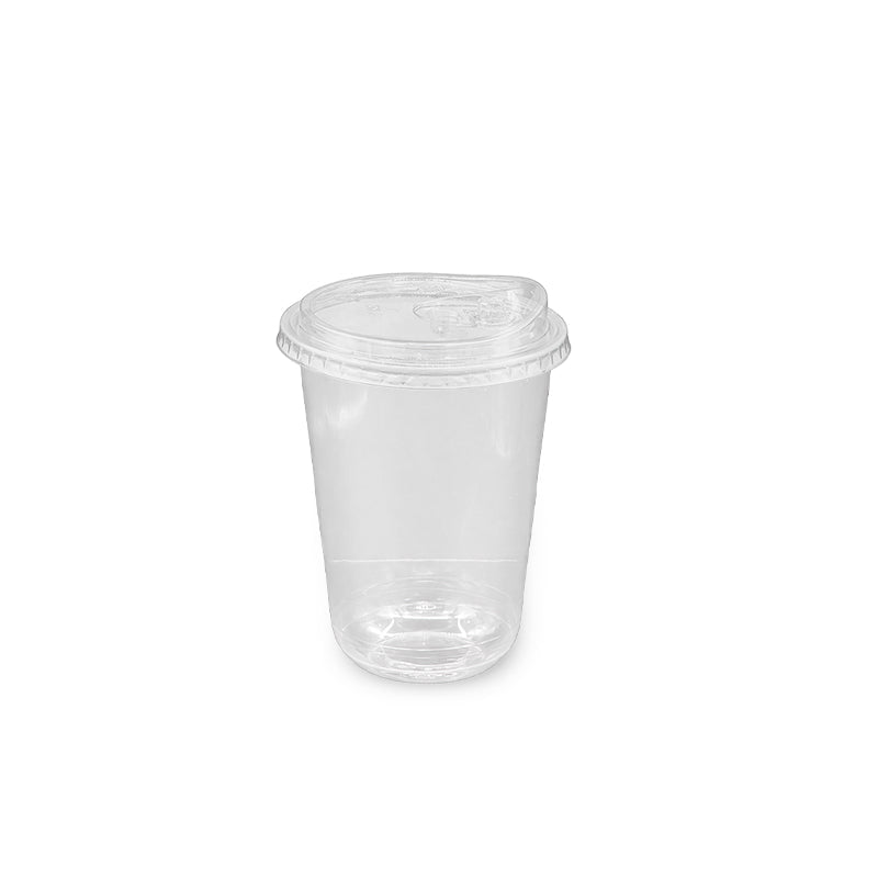 U-Shaped RPET Cups With Lid 92mm- Disposable Cold Drink Cups - SNH Packing