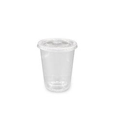 U-Shaped RPET Cups With Lid 92mm- Disposable Cold Drink Cups - SNH Packing