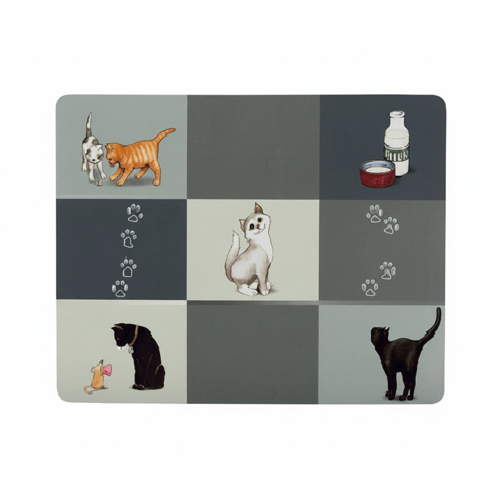 Trixie Patchwork Cat Place Mat GREY