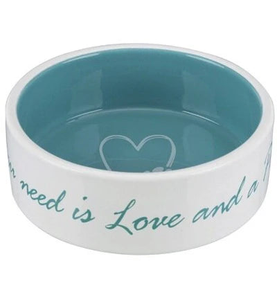 Trixie Pet's Home Ceramic Bowl for Dogs BLUE - 800ML