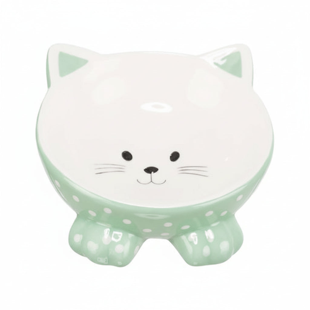 Trixie Elevated Ceramic Ergonomic Cat Bowl MINT - 14CM